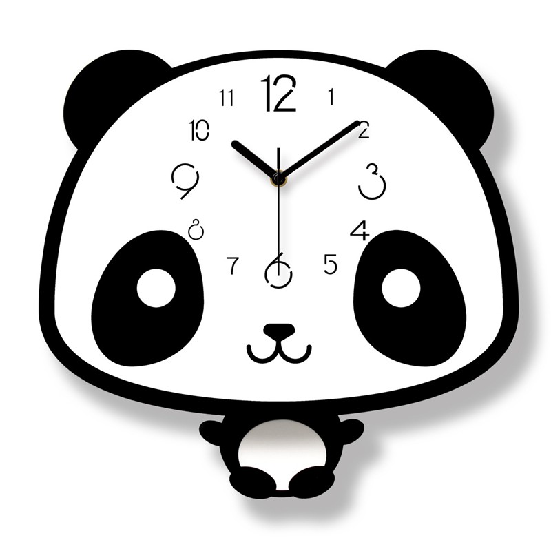 Cute Kids Room Panda Type Children Gifts Clocks Decor Silent Mute Home  Cartoon W | Shopee Việt Nam