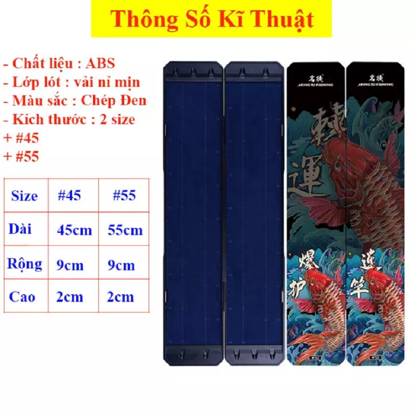 Hộp Đựng Lưỡi Câu Đài Lưỡi Câu Đôi,Thẻo Câu Cá In Hình Họa Tiết Trâu Đỏ,Cá Chép HPK-8