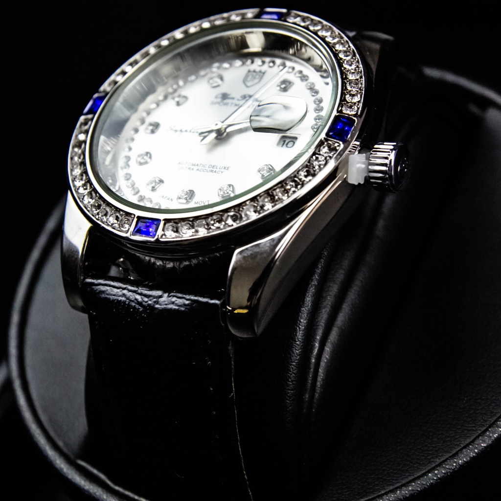 Đồng Hồ Nam dây da OLYM PYANUS Viền Đính Đá Nhân Tạo Đẳng Cấp cho nam giới | BigBuy360 - bigbuy360.vn