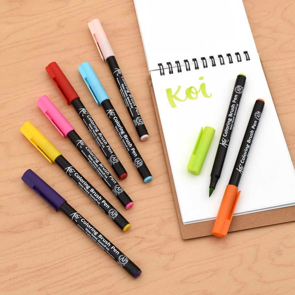 BÚT CỌ MẦU NƯỚC SAKURA KOI COLOURING BRUSH PEN ( 1 CÂY ) Bảng mầu A