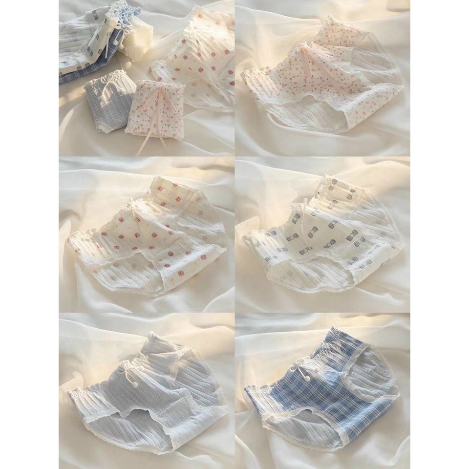 Set 5 quần lót nữ cotton cute Hàn Quốc siêu xinh