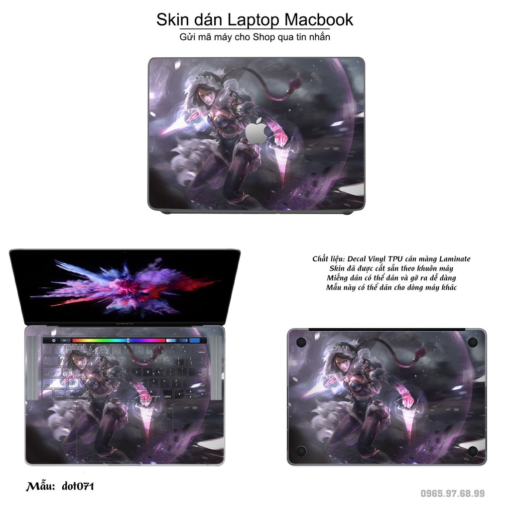 Skin dán Macbook mẫu Dota 2 (đã cắt sẵn, inbox mã máy cho shop)