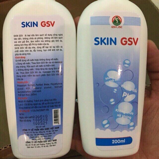 Skin GSV chai 200ml