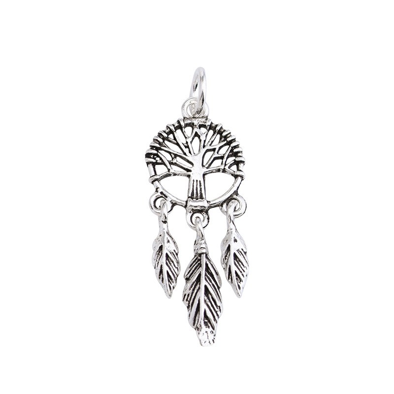 Charm bạc móc treo dream catcher lưới giấc mơ bọc cây gia đình - Charm Bạc 925 - Mã CB316 CB317 CA120