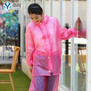 Áo mưa bộ chấm bi ( chất dẻo- siêu bền- hàng tốt)