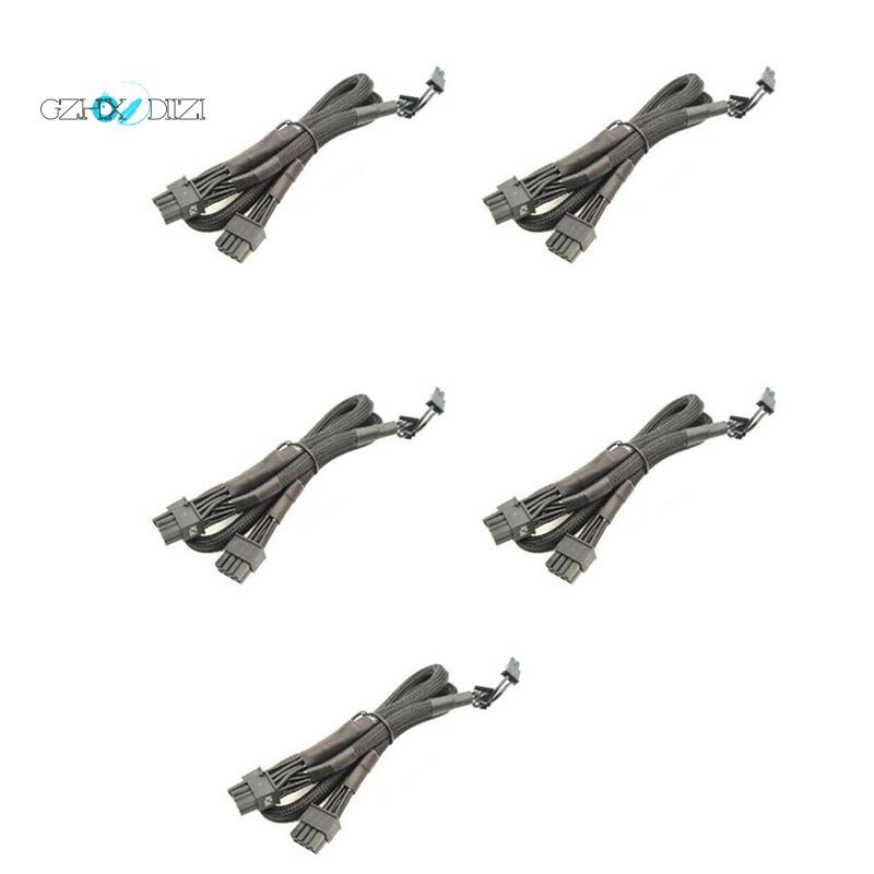 Bộ 5 Dây Cáp Nguồn Pcie 8pin Sang 2 Cổng 6 + 2 Pin Cho Corsair Rm1000X Rm550X 650x 750x 850x