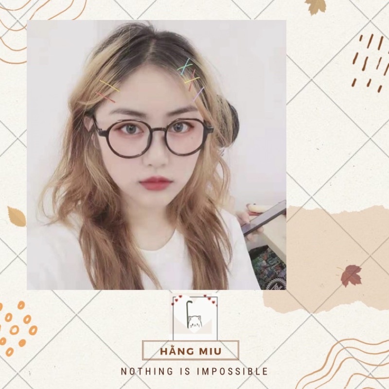 Mắt Kính Gọng Tròn trẻ trung Thời Trang Cho Nữ