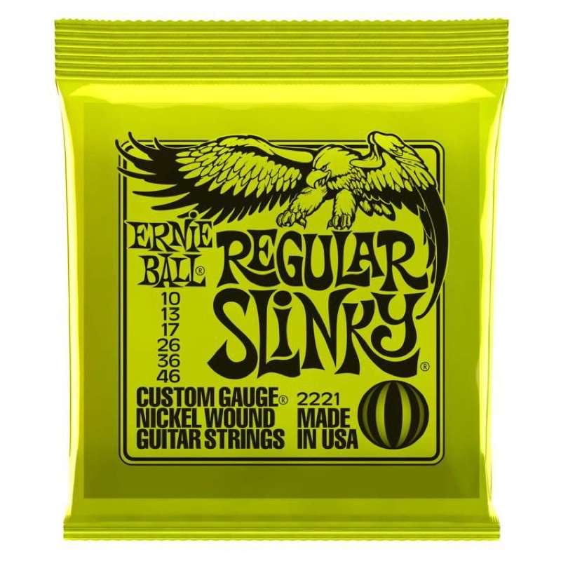 Ernie Ball Regular Slinky Nickel Wound Electric Guitar Strings 10-46