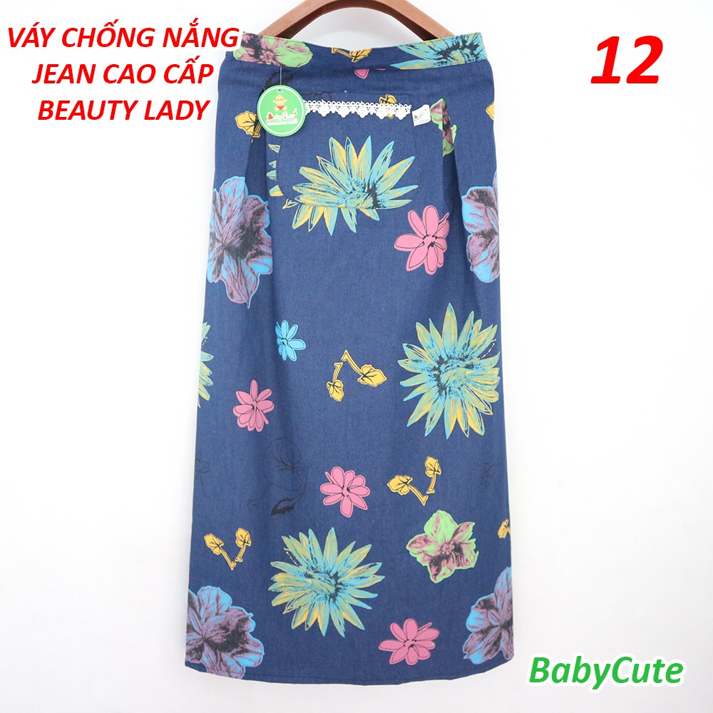 Váy Chống Nắng BabyCute 1 Lớp JEAN HOA Cao Cấp - Giao Mẫu Ngẫu Nhiên