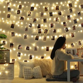 Set đèn led thường dài 10m, 20m + kẹp gỗ