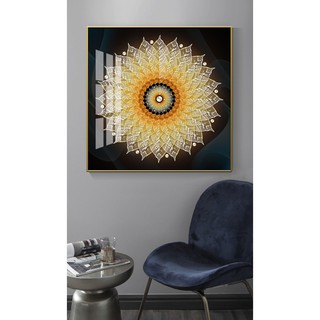 Tranh treo tường hiện đại in hình xương lá bồ đề chất liệu bóng kính hoặc vải canvas ZTU_250219