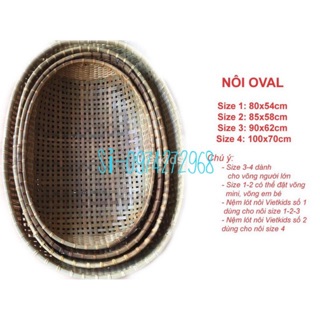 Nôi tre hun khói cho bé sơ sinh(không kèm lót nôi)size s3