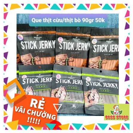 Thức ăn vặt bánh thưởng bánh huấn luyện Bowwow - Bánh que cho chó - thịt cừu/thịt bò - 90 g