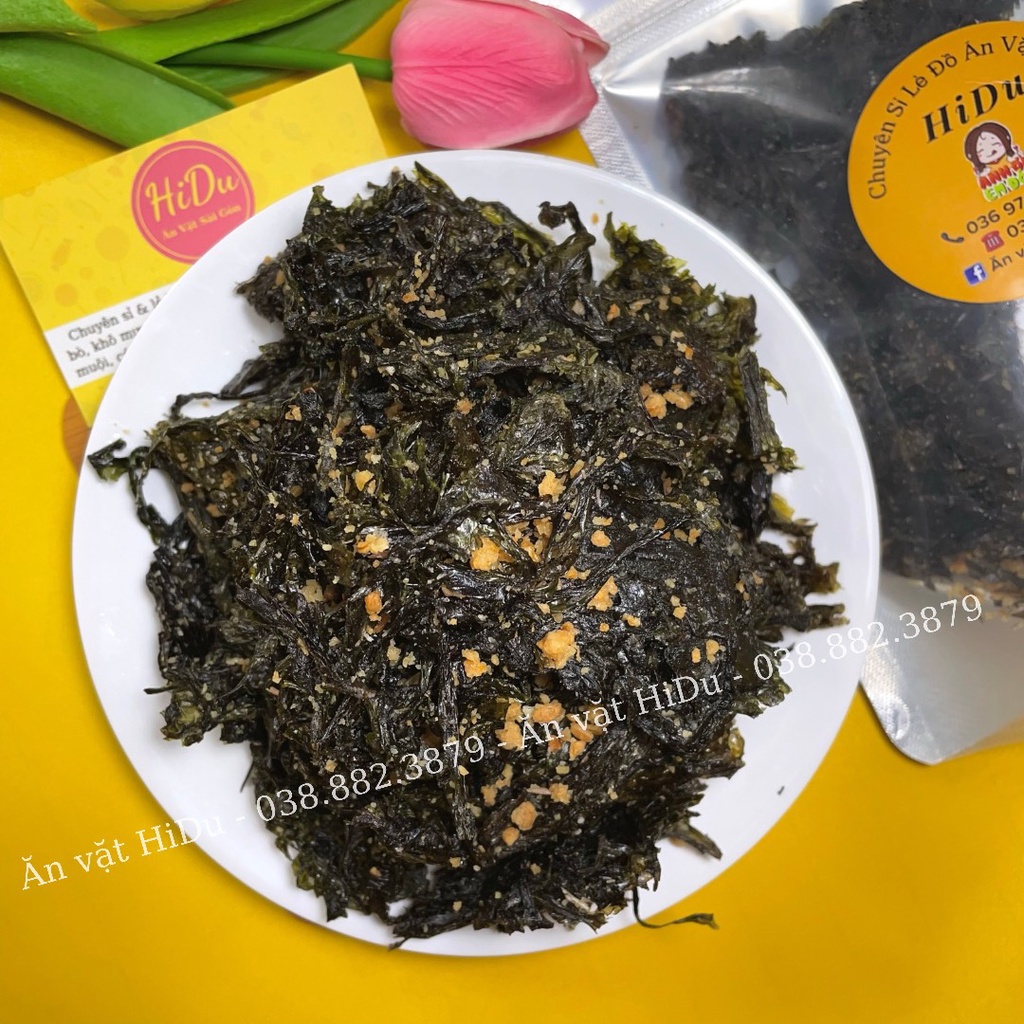 [Mã 11FMCGSALE1 giảm 10% đơn 250K] Rong biển cháy tỏi khô ăn liền rắc cơm trộn cơm 80gr