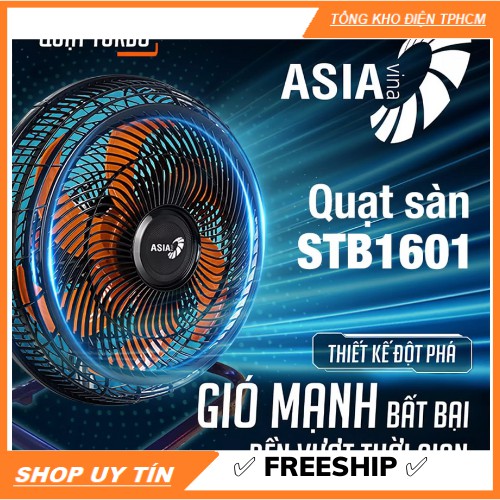 Quạt sàn Asia TURBO 6 cánh -  FREE SHIP  bán công nghiệp - ASSTB1601-DV0