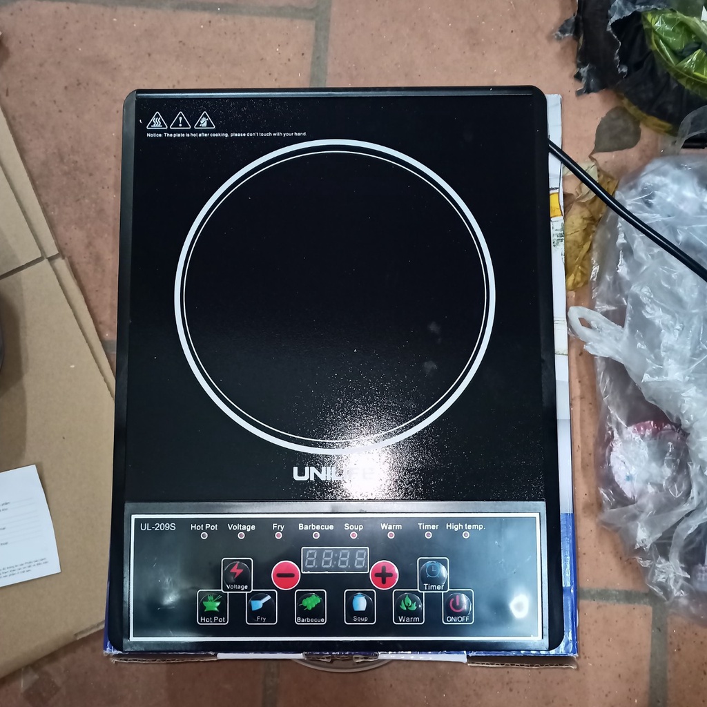 Bếp hồng ngoại , bếp điện hồng ngoại UNILIFE công suất 2000W dùng cho tất cả nồi , 5 chế độ nấu