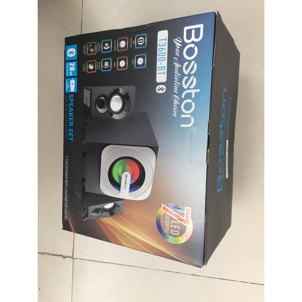 [Mã 267ELSALE hoàn 7% đơn 300K] Loa vi tính 2.1 Bosston T3600-BT