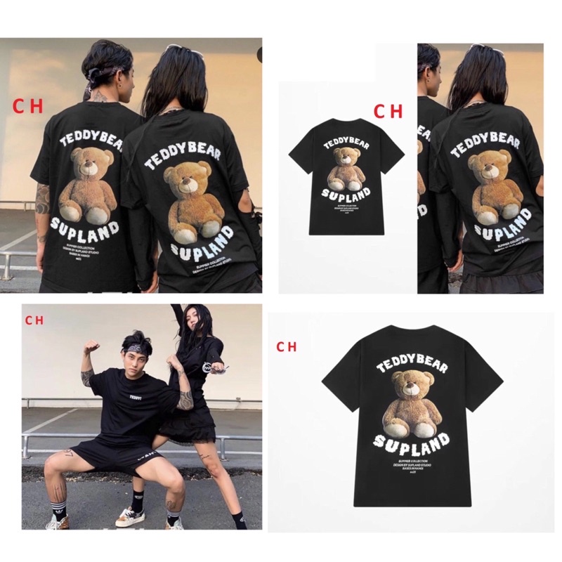 Áo Thun Nam Nữ Cổ Tròn Unisex Form Rộng Gấu Ted dy☘Phông Basic Cotton Oversize Sad boiz cá tính trend 2022 giá rẻ