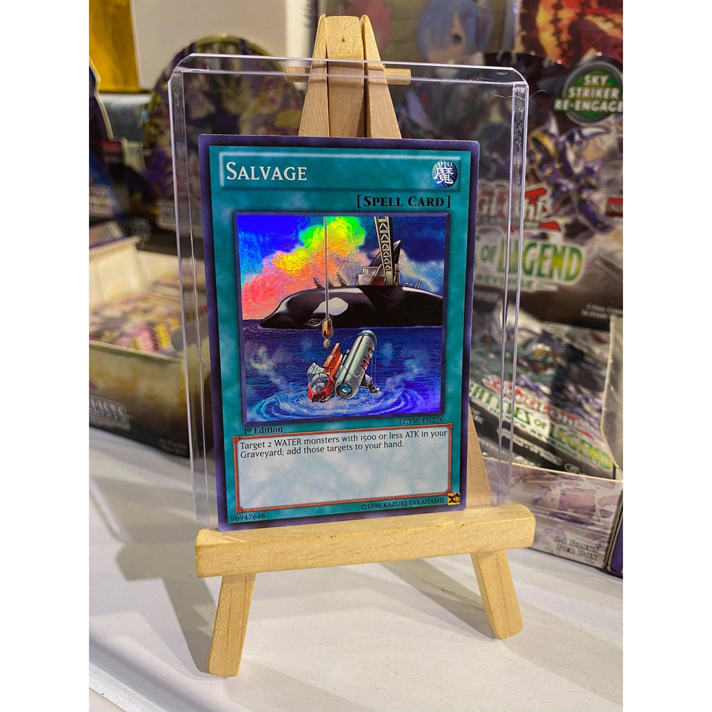 Lá bài thẻ bài Yugioh Salvage - Super Rare - Tặng bọc bài nhựa bảo quản xịn