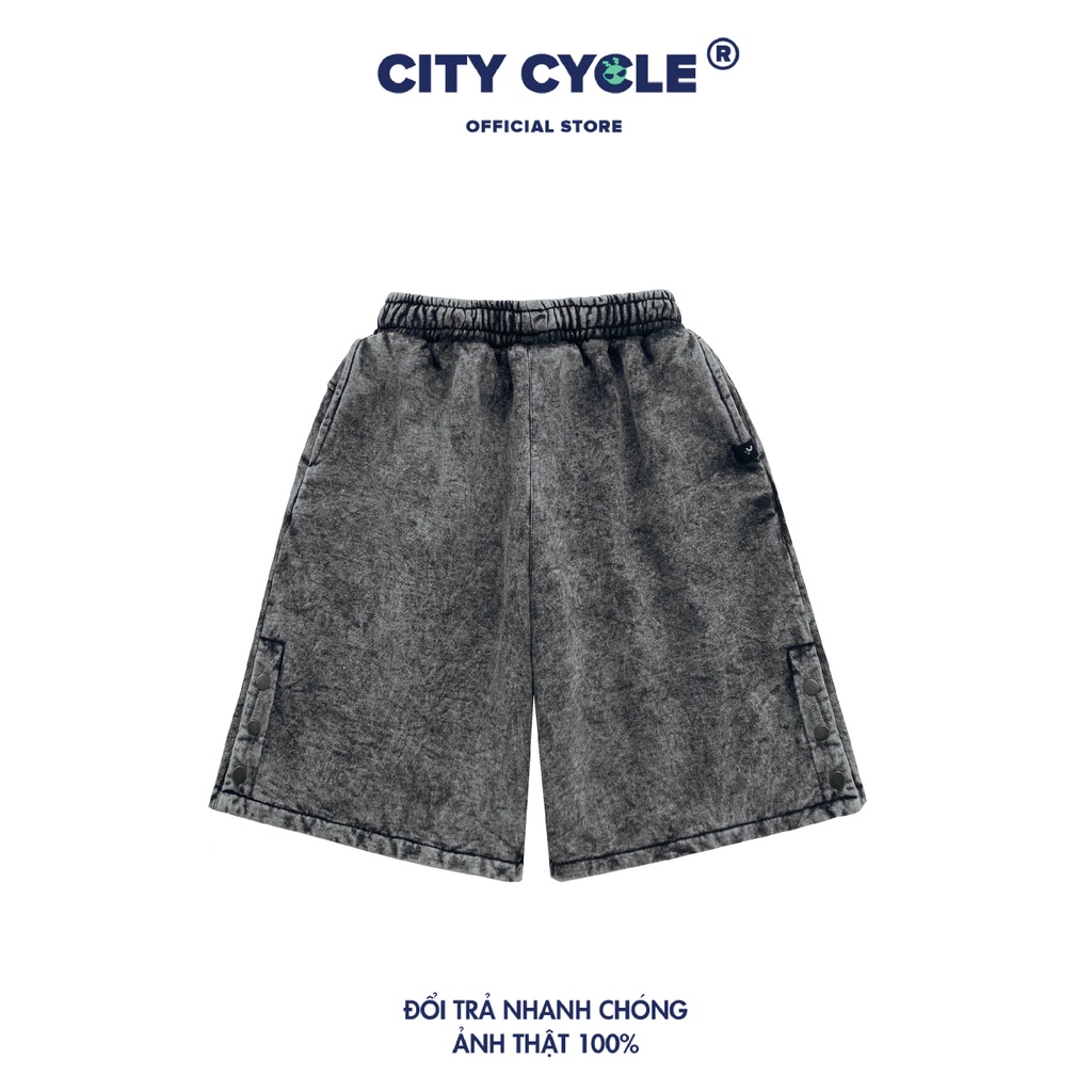 Quần short wash Acid Button loang City Cycle unisex form rộng nam nữ oversize Local Brand
