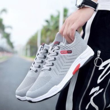 (gg4)  Giày Nam Fashion Thể Thao Xám - Vải Thoáng Khí SPORT ABU