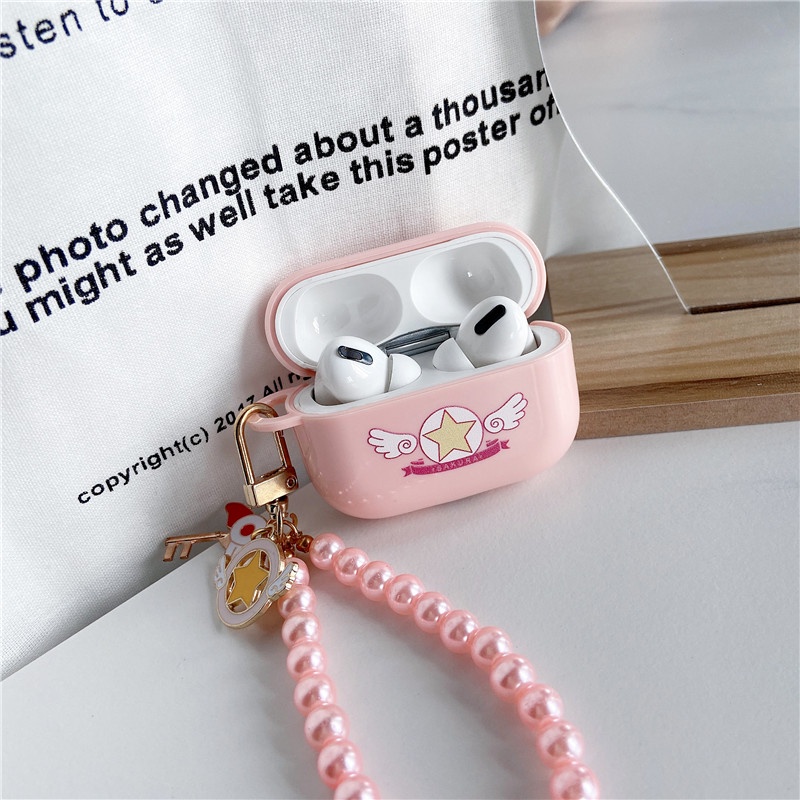 Vỏ Bảo Vệ Hộp Sạc Tai Nghe Airpods Pro 1/2 Kết Nối Bluetooth Không Dây Màu Hồng Nhạt