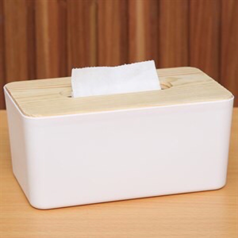 Hộp đựng khăn giấy nắp gỗ sang trọng