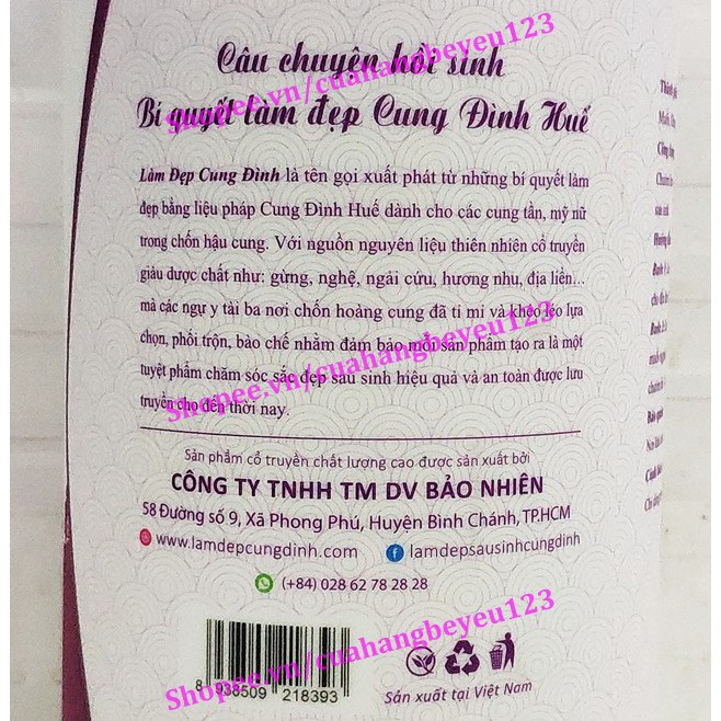 [1kg] Muối thảo dược giảm eo, săn chắc da, mờ vết rạn [Làm Đẹp Cung Đình] [Bảo nhiên] (Việt Nam)