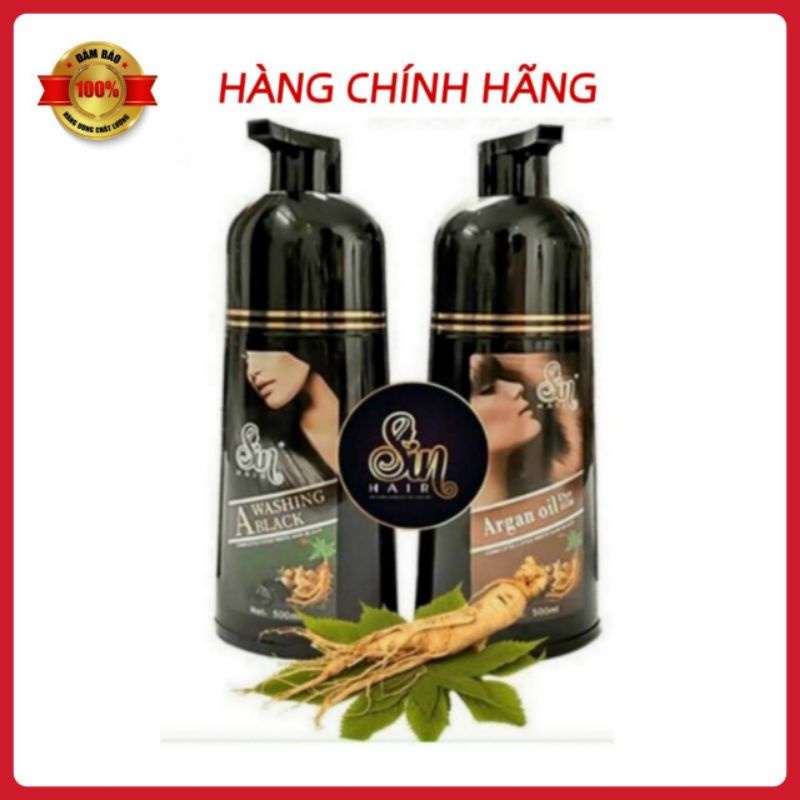 Dầu gội phủ bạc sin hair- Số 1 Nhật Bản- Nhuộm nâu, nhuộm đen, lên màu tự nhiên 100%