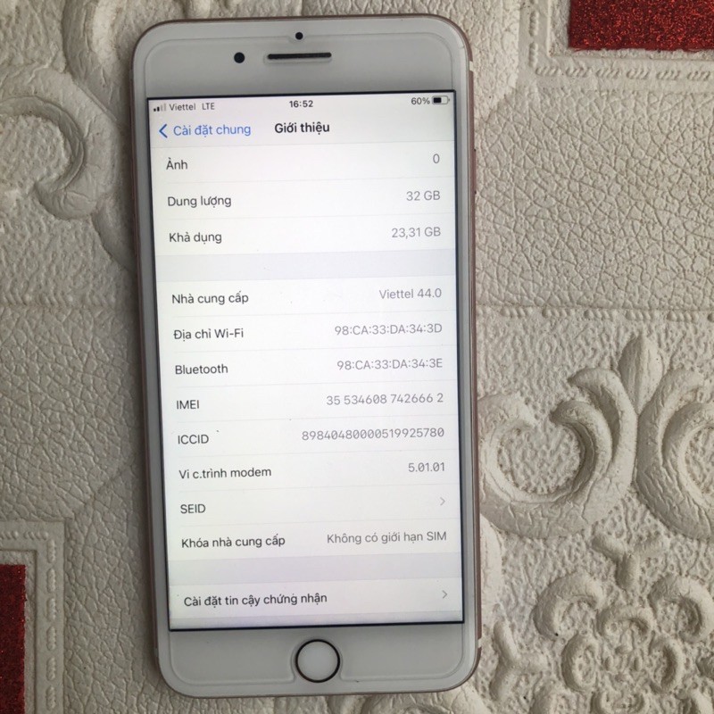 điện thoại iPhone 7 plus bypass dùng sim nghe gọi full chức năng | WebRaoVat - webraovat.net.vn