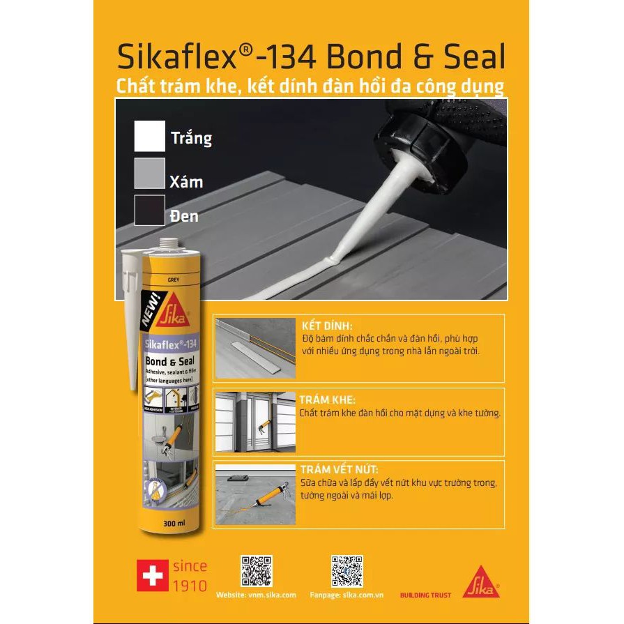Sikaflex 134 - Chất trám khe kết dính đàn hồi đa công dụng