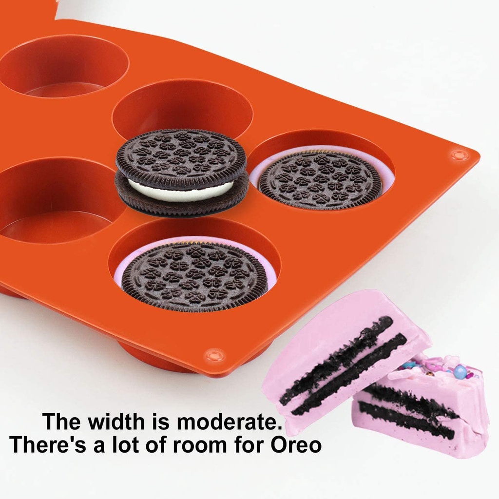 Khuôn ANAEAT Bằng Silicon Hình Tròn Làm Bánh Quy/ Cupcake/Muffin Tiện Dụng