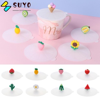 Nắp Đậy Cốc Trà Cà Phê Bằng Silicon Chống Bụi Chống Rò Rỉ Có Thể Tái Sử Dụng Dễ Thương