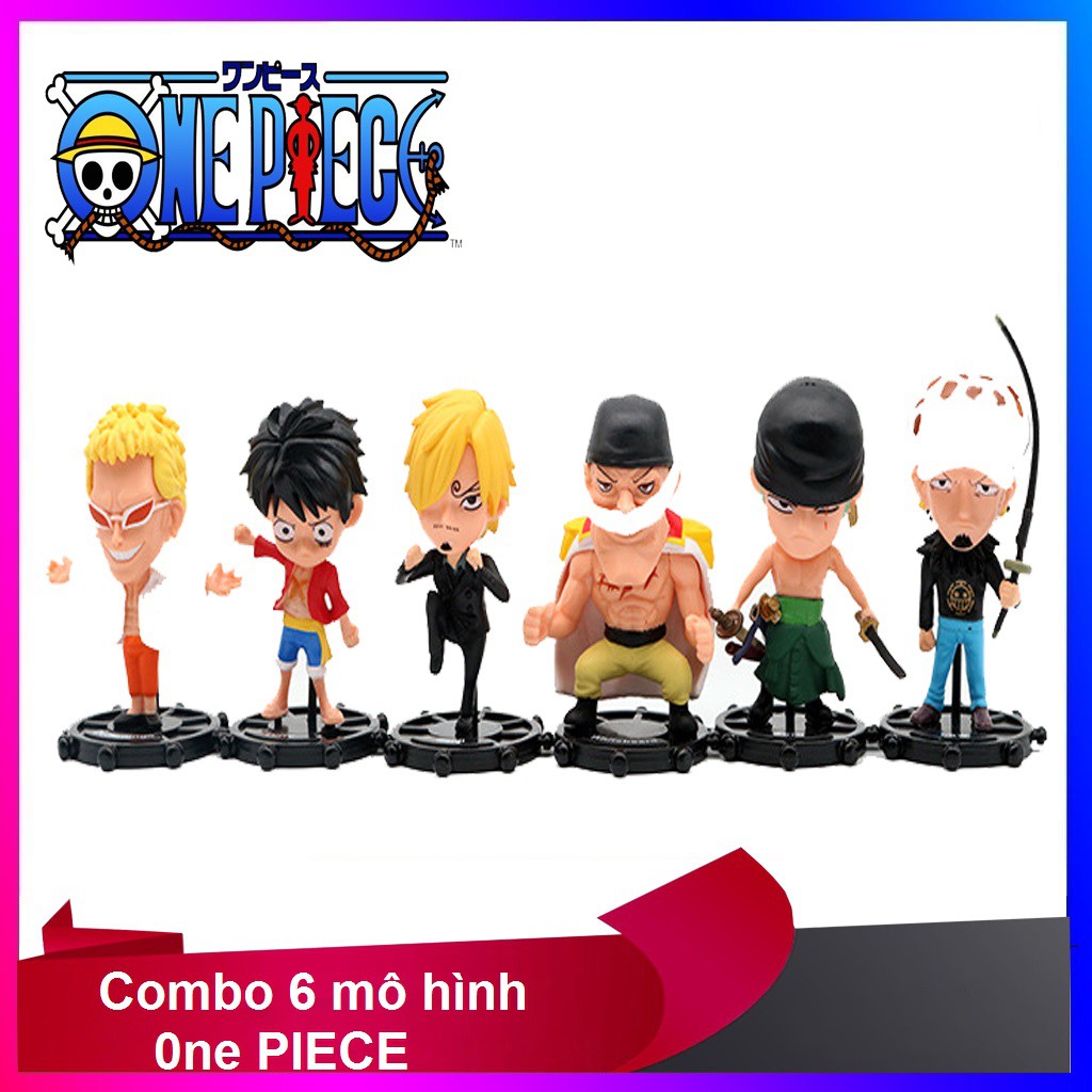 Combo 5 Mô hình onepiece Râu Trắng Luffy ZoZo LAW - Thất vũ hải