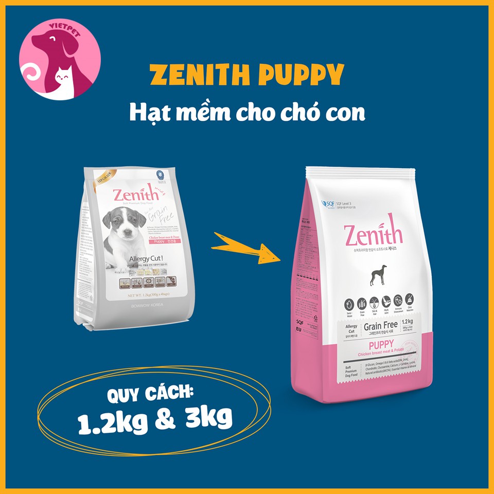 Thức ăn cho chó hạt mềm ZENITH PUPPY cho chó con PetTools