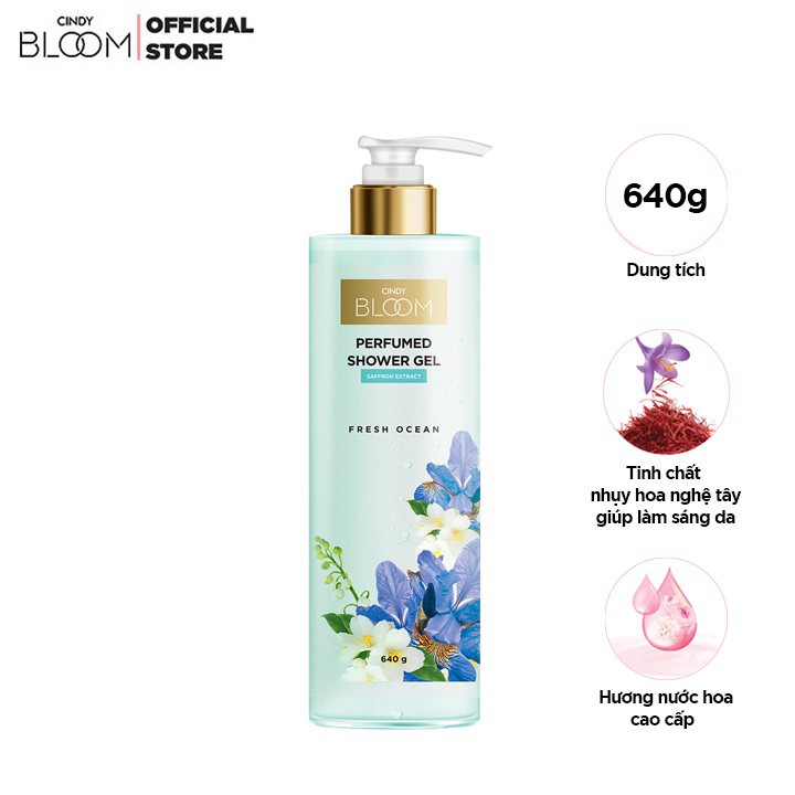 Combo Sữa Tắm Nước Hoa 640g & Nước Hoa 30ml Cindy Bloom Fresh Ocean | BigBuy360 - bigbuy360.vn