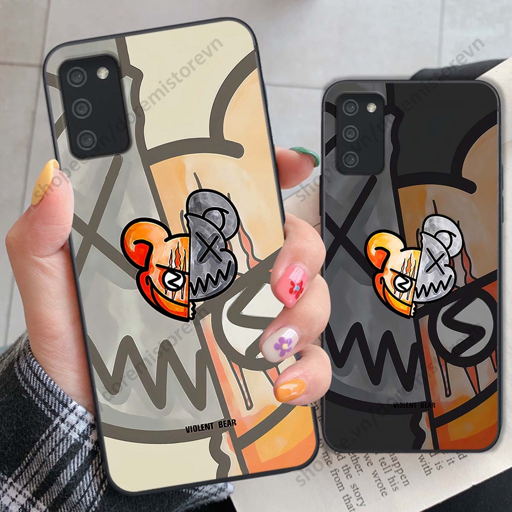 Ốp lưng Samsung A02s / A03s hình kaws, kith, bear brick nổi 3D phong cách độc đáo