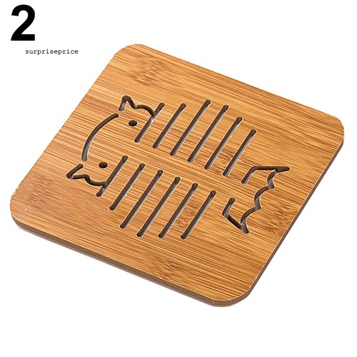 Đế Lót Ly Bằng Gỗ Hình Hoạt Hình Đáng Yêu