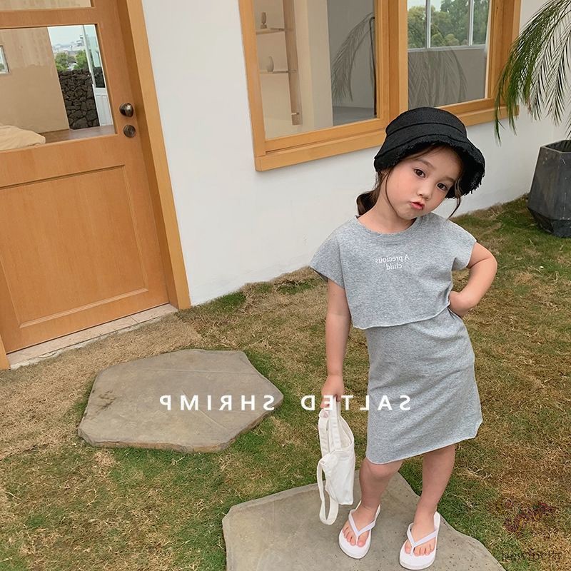 Bộ Đồ Gồm Áo Thun + Chân Váy Phong Cách Hàn Quốc Thời Trang Mùa Hè Trẻ Trung