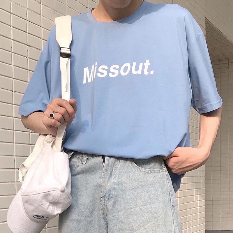 [ Rẻ vô địch ] Áo thun cotton tay lỡ dáng rộng unisex - Missout