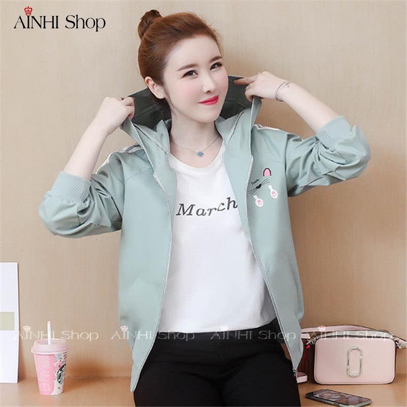Áo Khoác Nữ ❤️FREESHIP❤️ Áo Khoác Dù Nữ Chống Nắng Xanh Tai Mèo Dễ Thương | BigBuy360 - bigbuy360.vn