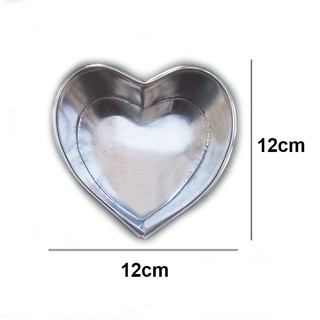 Khuôn nhôm làm bánh hình trái tim kích thước 12 x 12cm