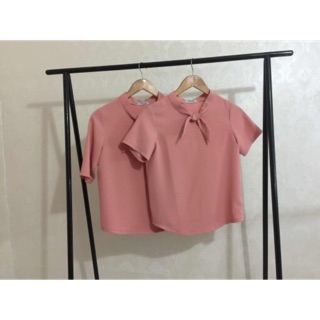 Áo cổ nơ sz l