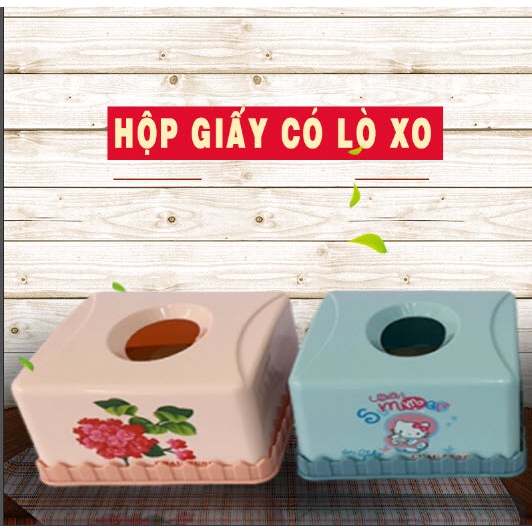 Hộp Nhựa Đựng Giấy Vuông Có Lò Xo CHÂU HƯNG