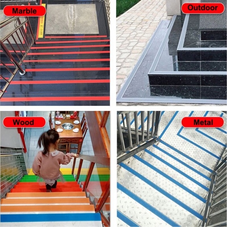 Băng keo PVC hình sóng dán bậc thang chống trơn trượt dài 100cm