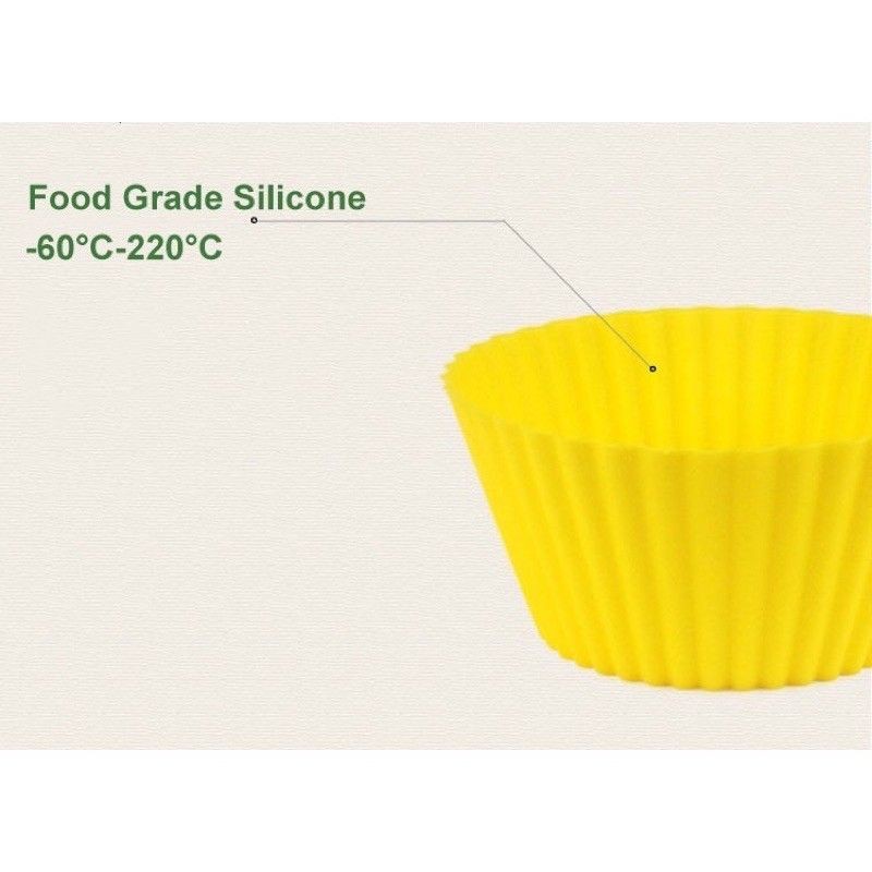Khuôn Cupcake Silicon, Khuôn Làm Bánh Bông Lan Cupcake, Muffin, Thạch, Thạch Rau Câu