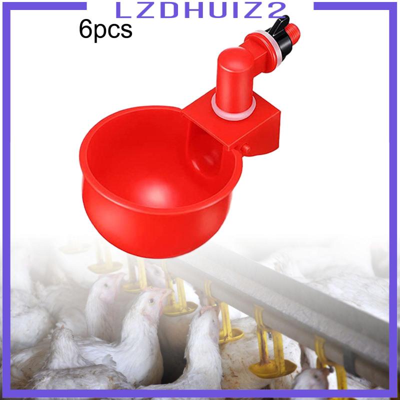 Set 6 Cốc Đựng Nước Uống Chống Rò Rỉ Cho Gà Vịt