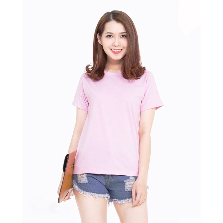 Áo thun trơn đi biển cổ tròn vải cotton co dãn chụp kỷ yếu tắm biển - MAC boutique
