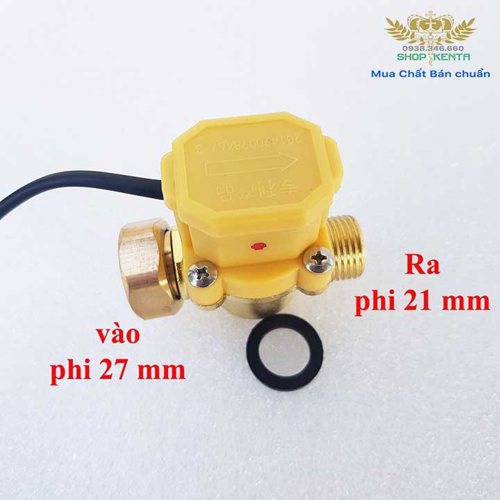 CÔNG TẮC CẢM BIẾN DÒNG CHẢY dùng cho máy bơm tăng áp - Công suất 150W - Phi ra 21mm, vào 27mm