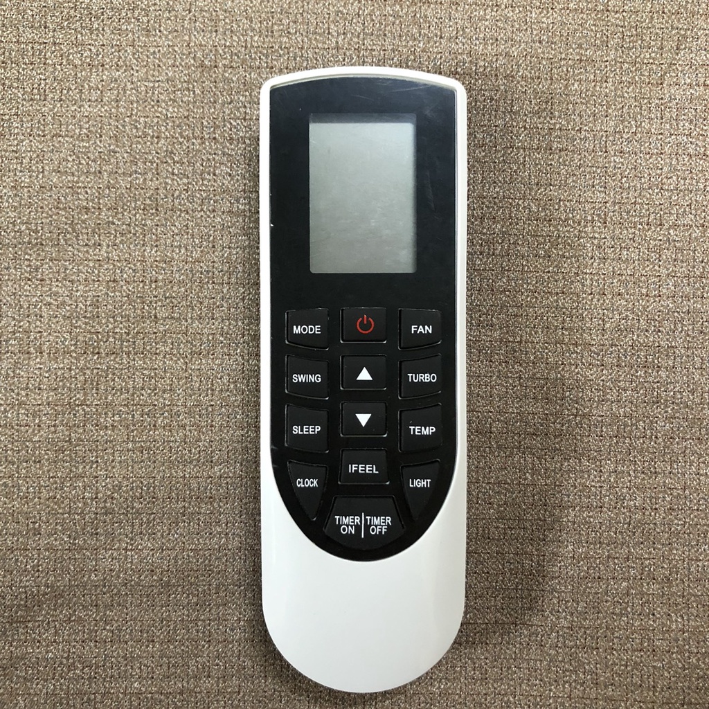 Điều khiển điều hòa GREE mặt đen viền trắng loại tối zin theo máy , Remote máy lạnh GREE mặt đen viền trắng loại tốt zin